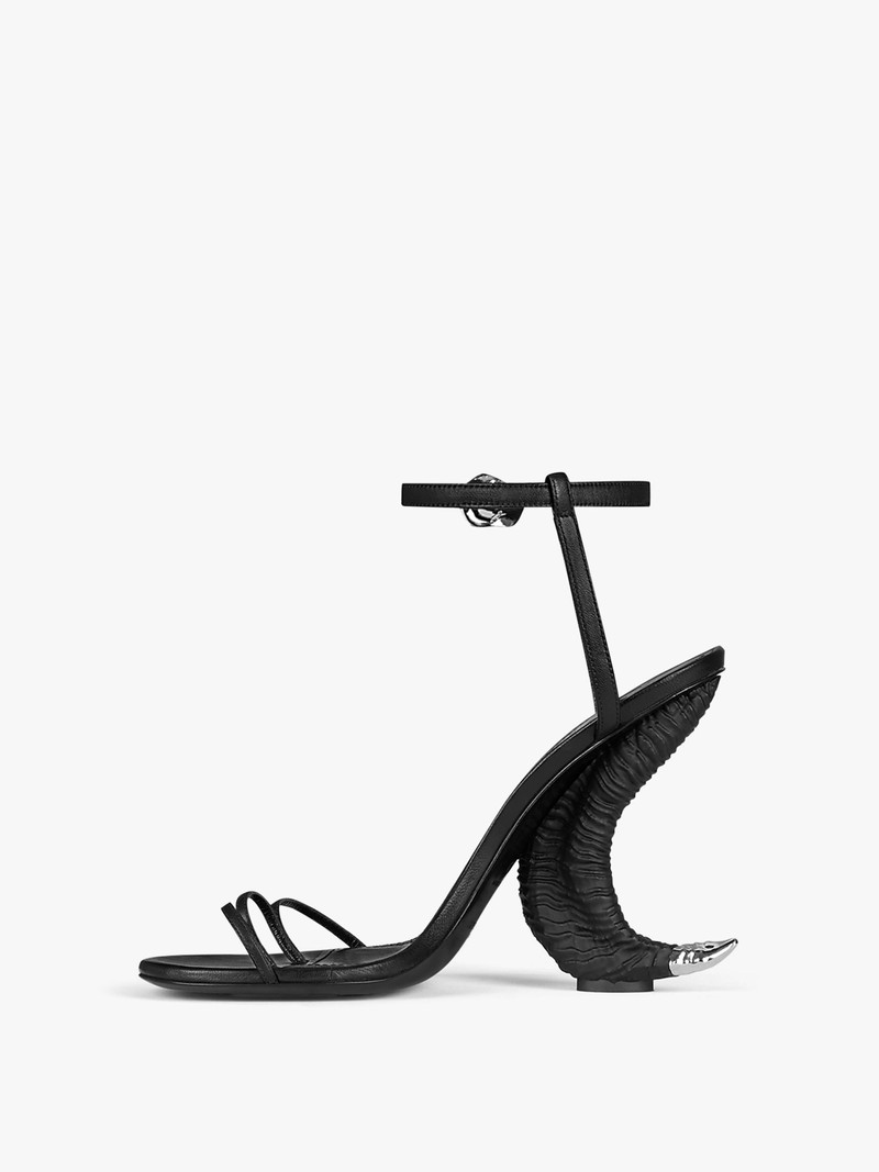 Givenchy TRIPLE TOES SANDALS IN LEATHER WITH HORN  HEEL outlook