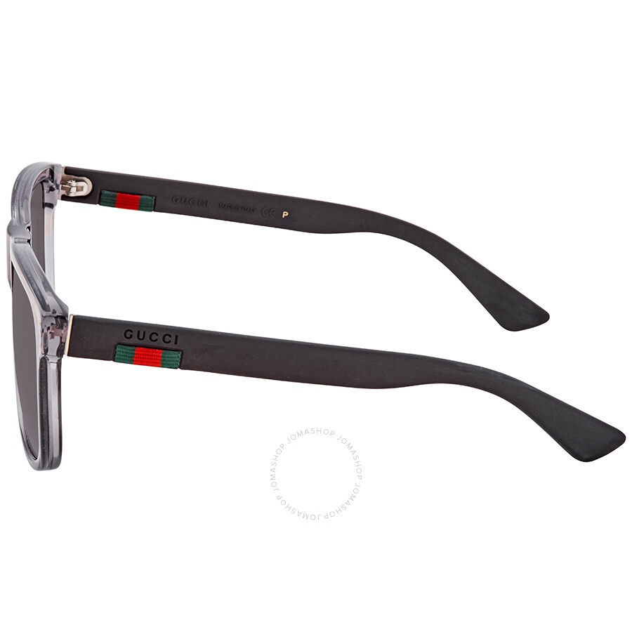 Gucci Grey Rectangular Polarized Men's Sunglasses GG0010S 004 58 - 4