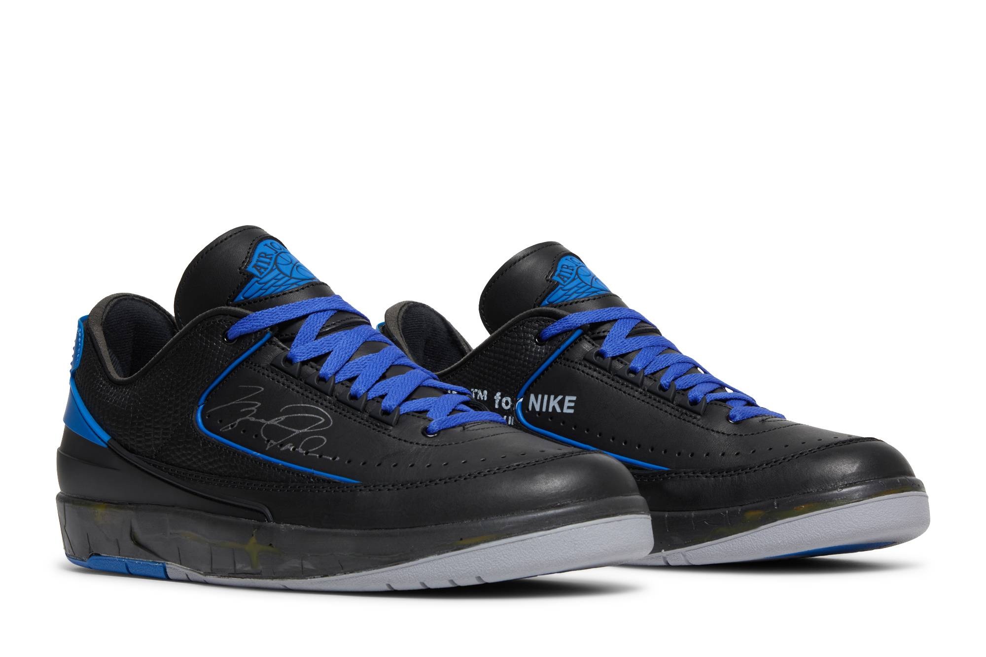 Off-White x Air Jordan 2 Retro Low SP 'Black Varsity Royal' - 8