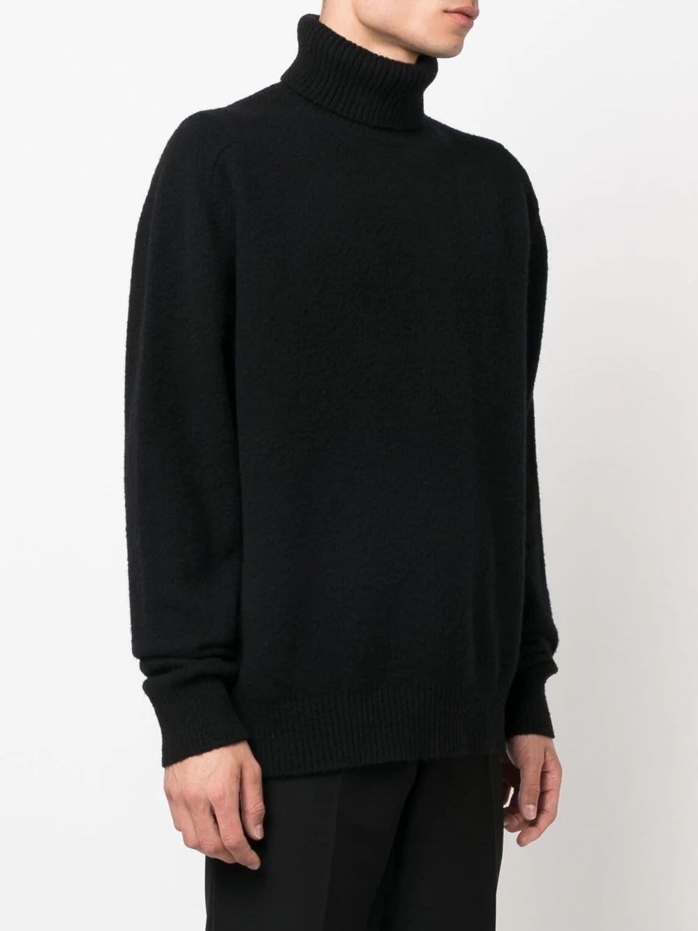 roll-neck embroidered-logo jumper - 5