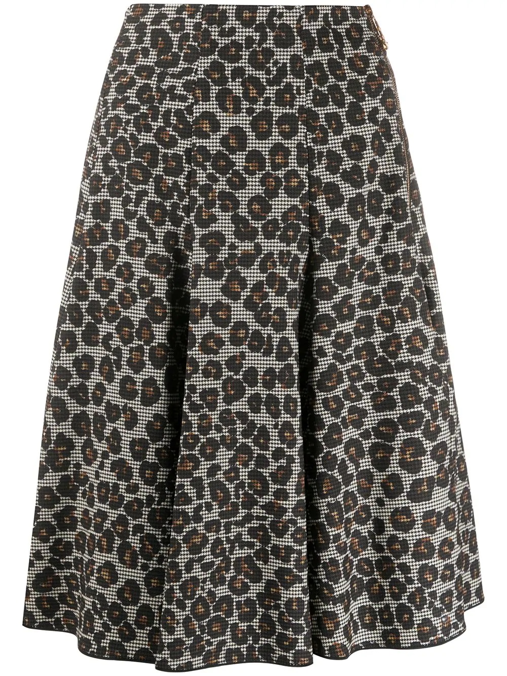 pleated leopard-print skirt - 1