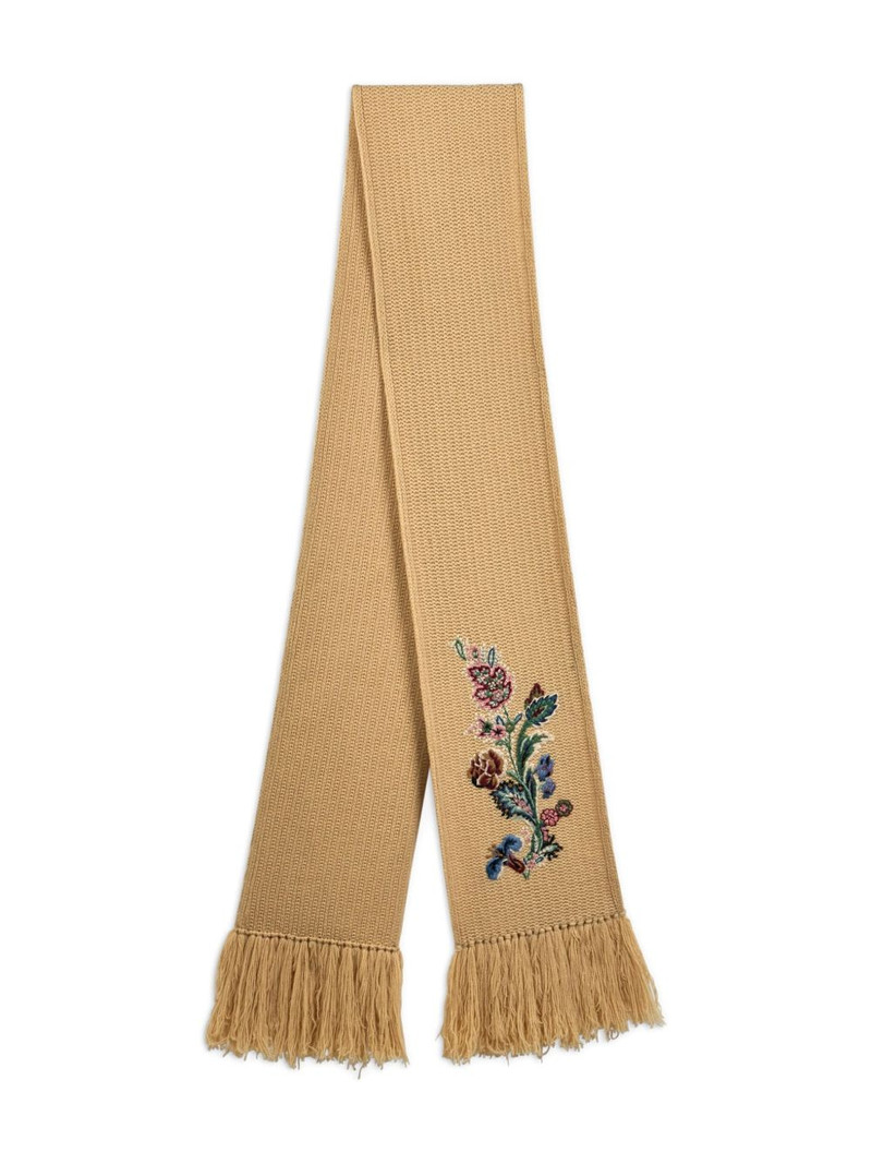 paisley-embroidered fringed scarf 1