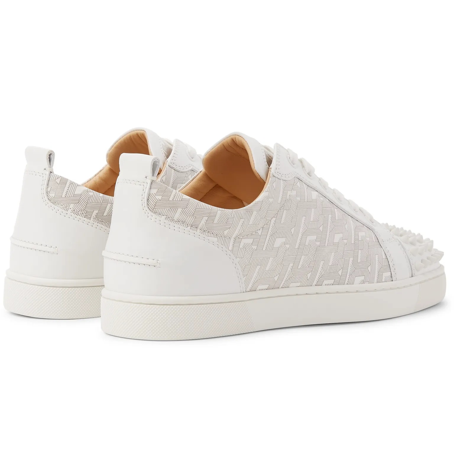 Louis Junior Spikes Printed Leather Sneakers - 6