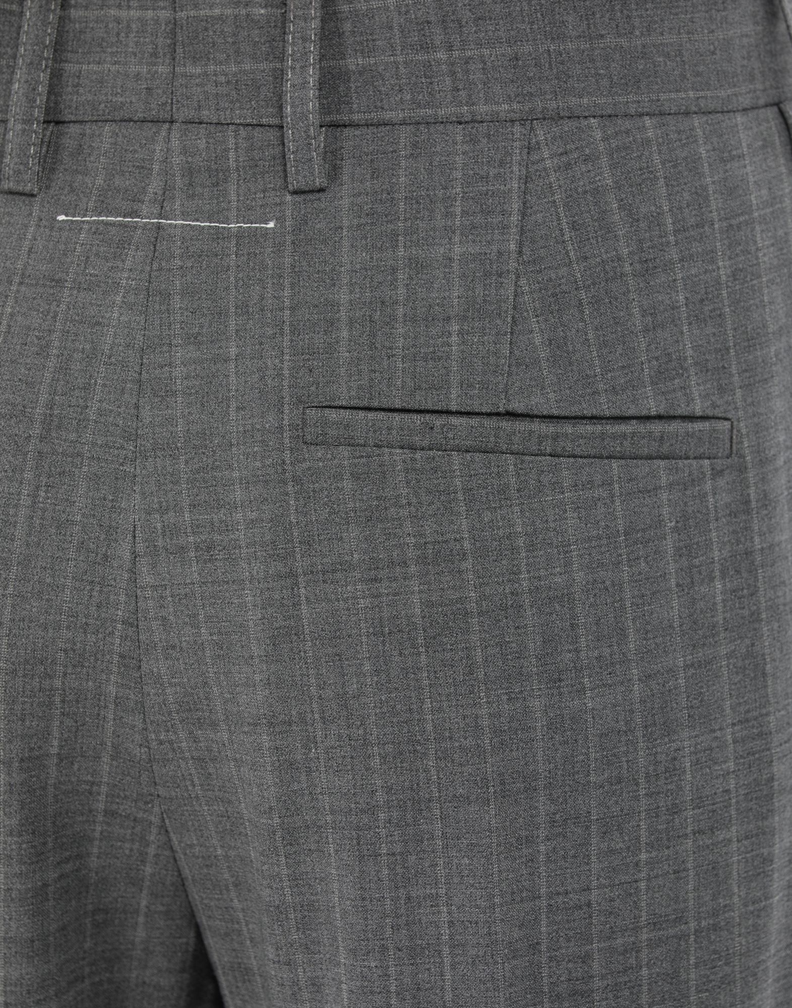 Pinstripe wool trousers - 6