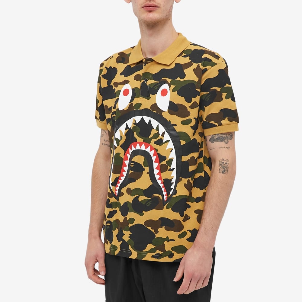 A Bathing Ape 1st Camo Shark Polo - 3