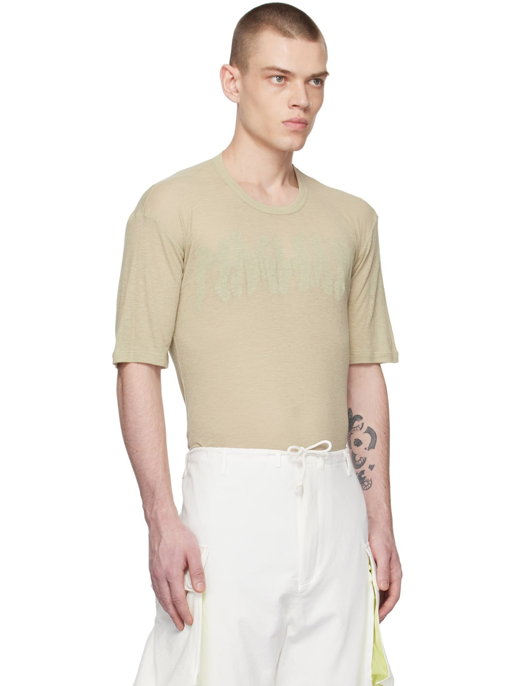 Beige Serafino T-Shirt - 2