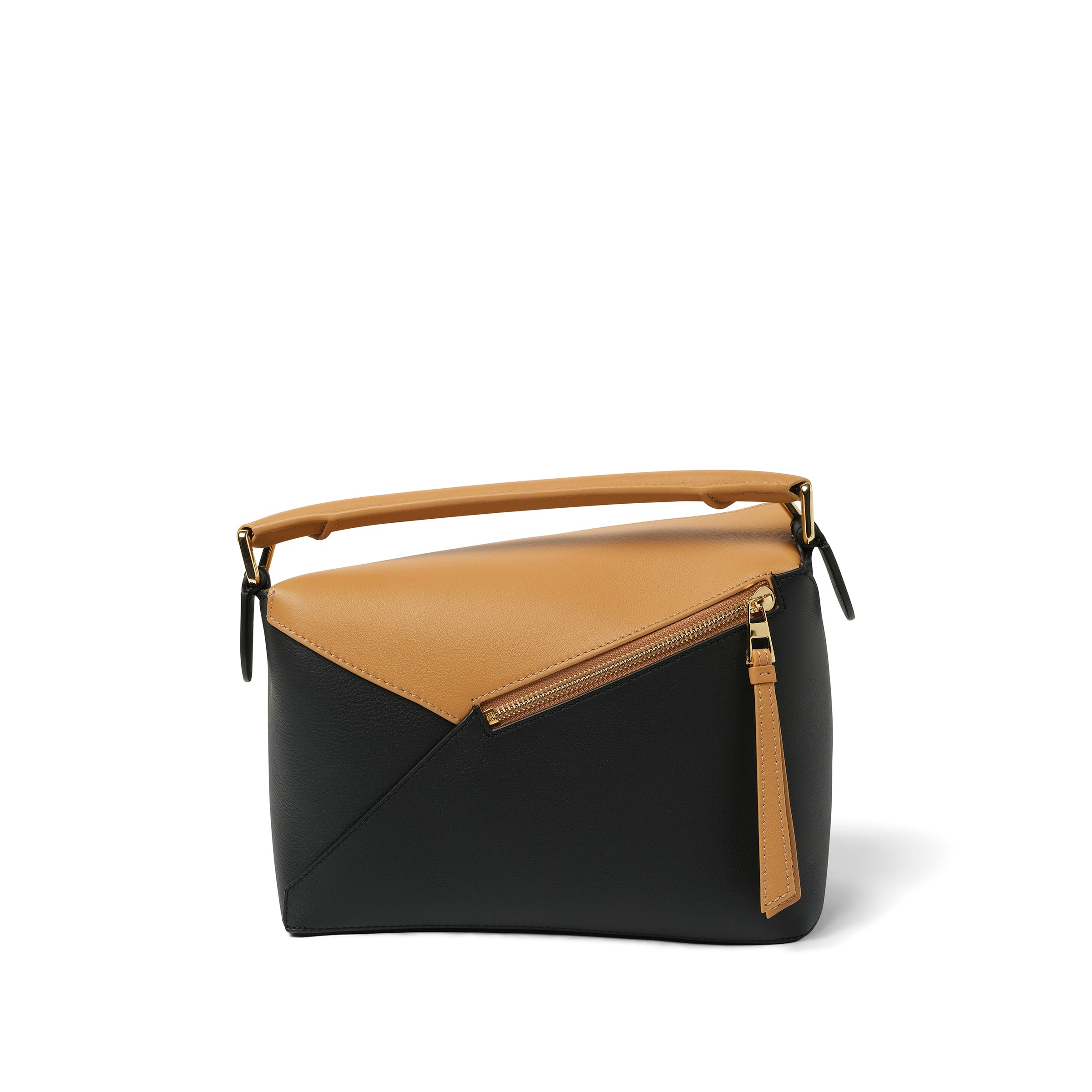 Puzzle Edge Small Bicolour Bag in Warm Desert/Black - 5