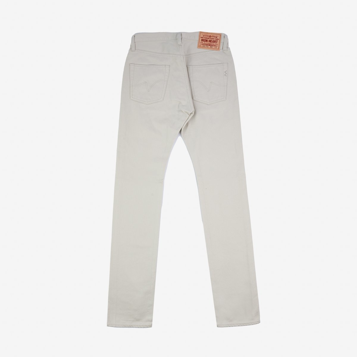 IH-555-PIQ 14oz Cotton Piqué Super Slim Cut Jeans - Ecru - 5