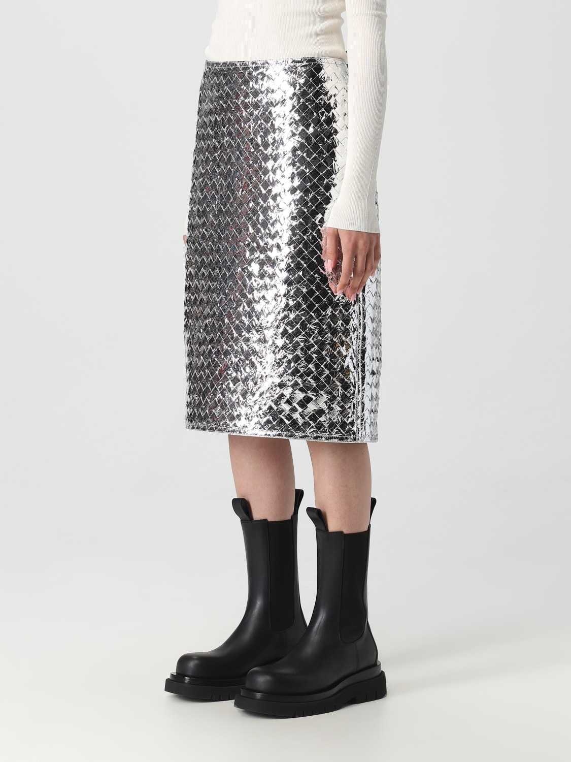 Bottega Veneta skirt in lambskin - 4