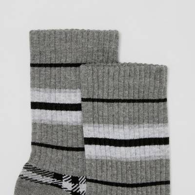 Burberry Check and Stripe Stretch Cotton Socks outlook