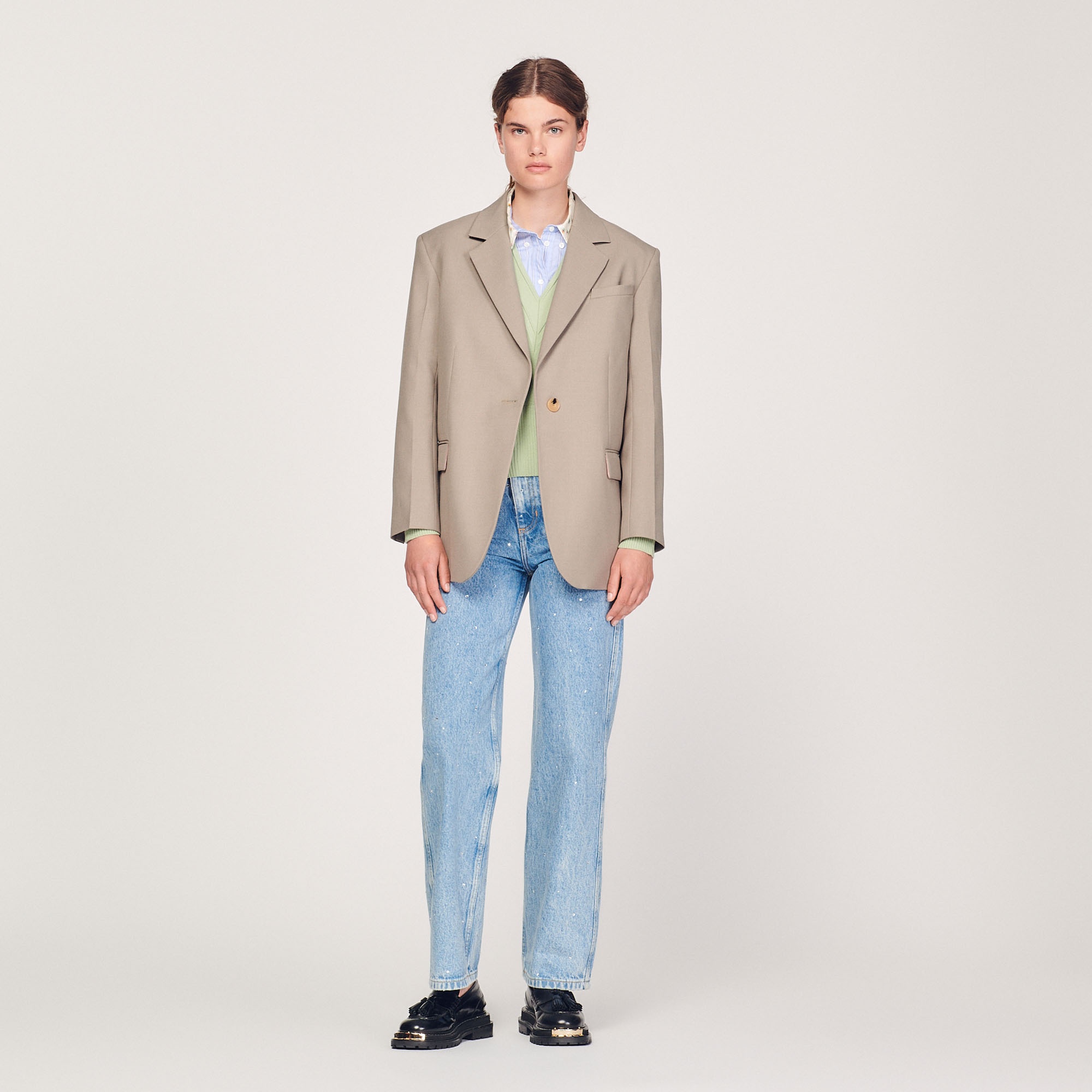 Tailored jacket with pockets - 3