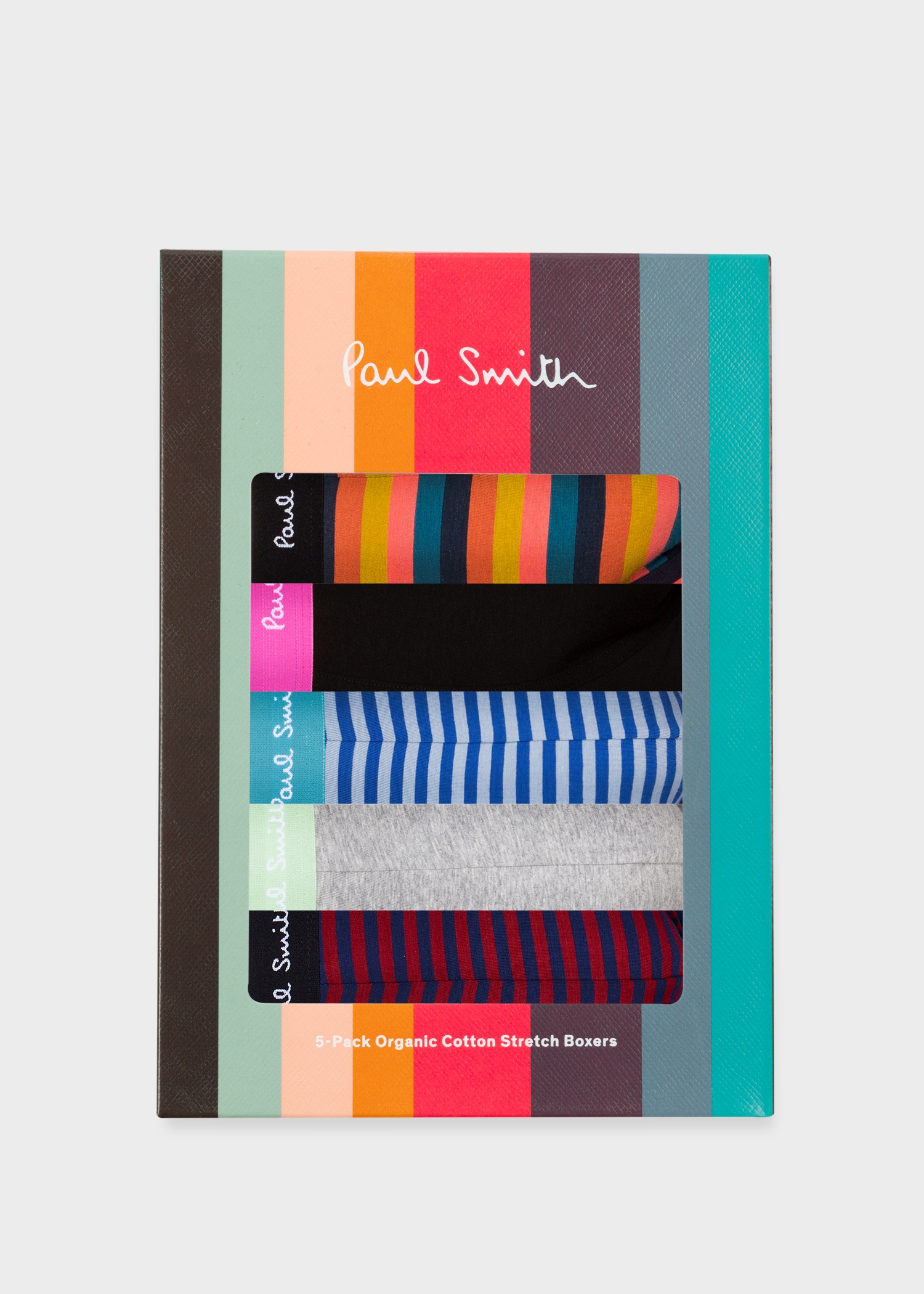 Colour Band 'Artist Stripe' Mixed Boxer Briefs Five Pack - 7