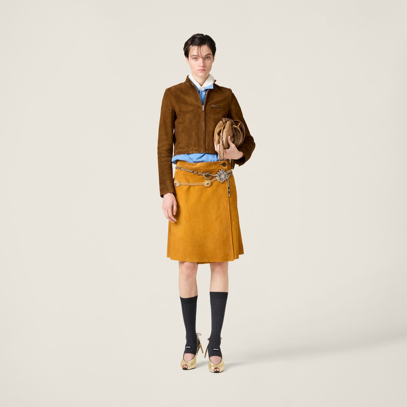Miu Miu Suede jacket outlook