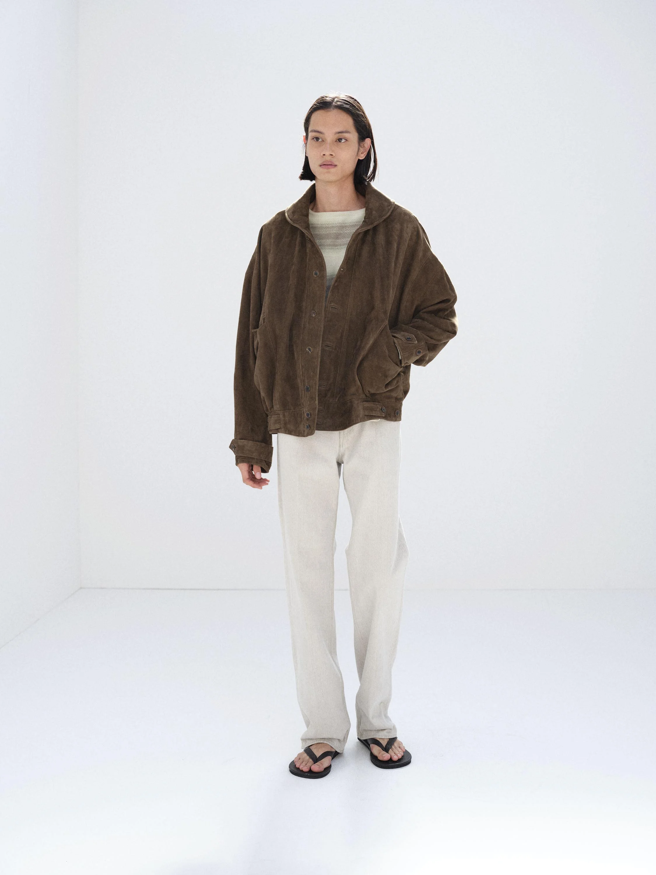 AURALEE SILKY GRAIN SUEDE BLOUSON - A26SB01SG#2513 | REVERSIBLE