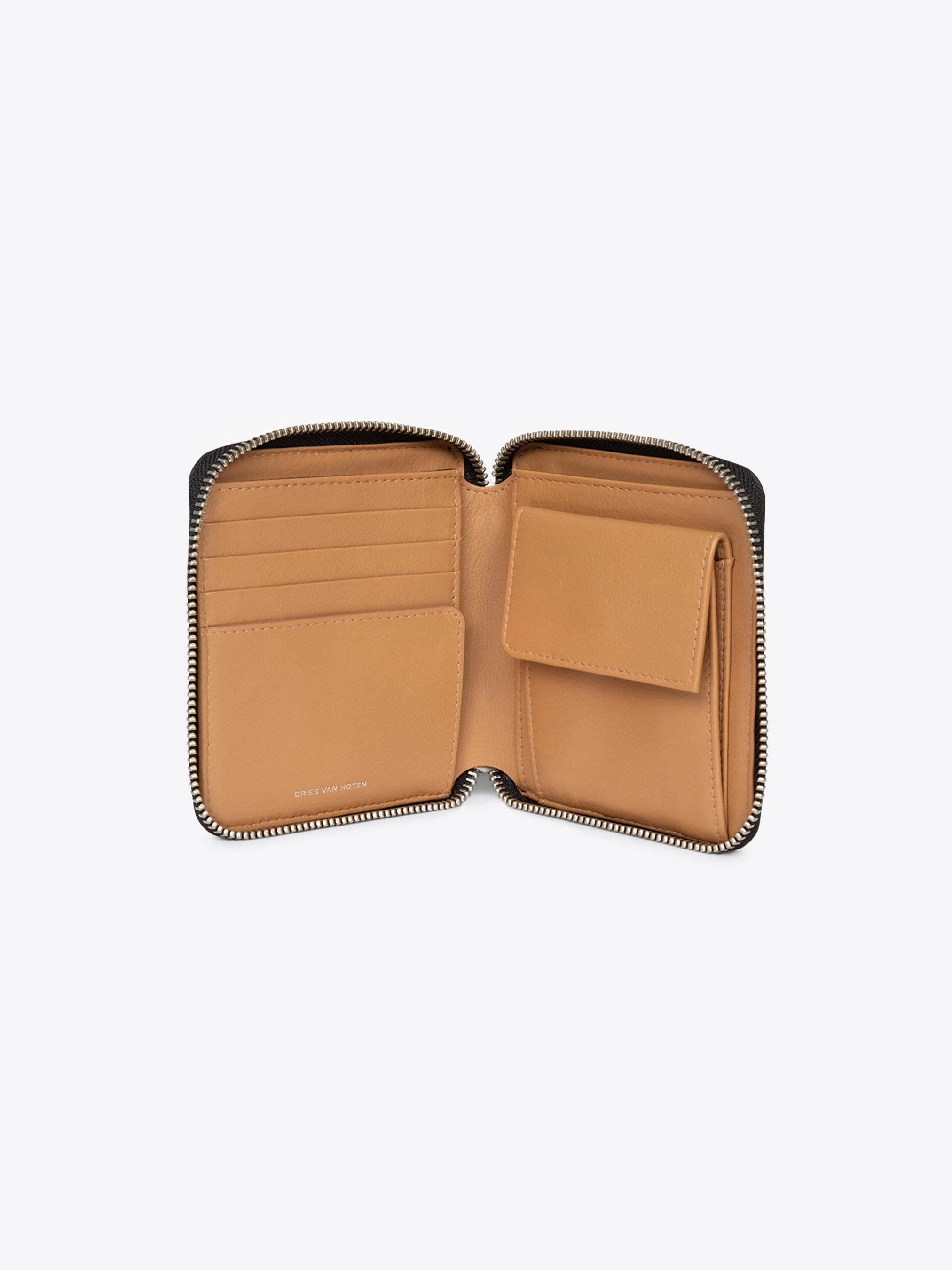 DRIES VAN NOTEN | ZIP-AROUND LEATHER WALLET ROSE 財布 UNISEX Dries Van Noten Women's' Zip Around Leather Wallet in Yellow