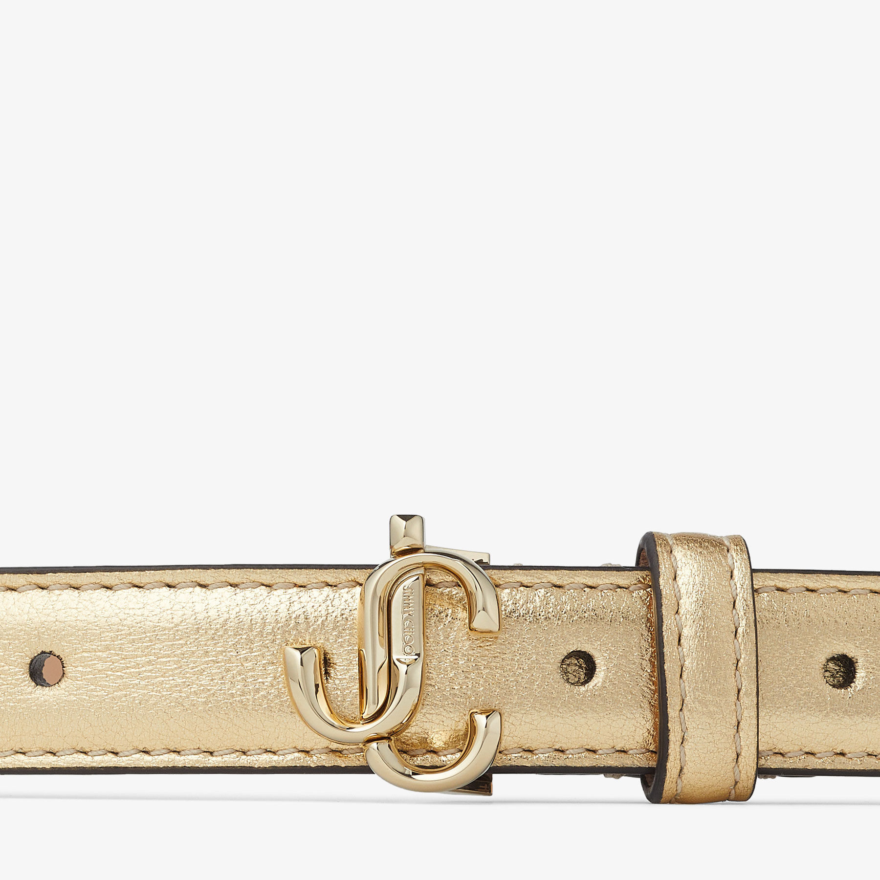 Mini Helina
Gold Metallic Nappa Leather Mini Belt - 2