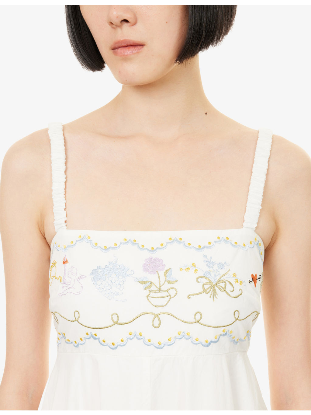 Giulia Embroidered Cotton Midi Dress - 5