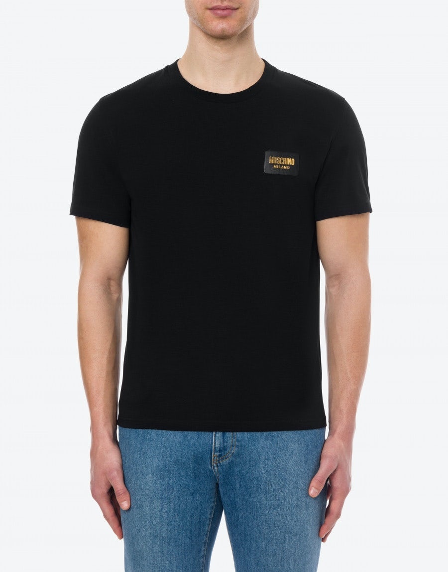 MOSCHINO LABEL JERSEY T-SHIRT - 2