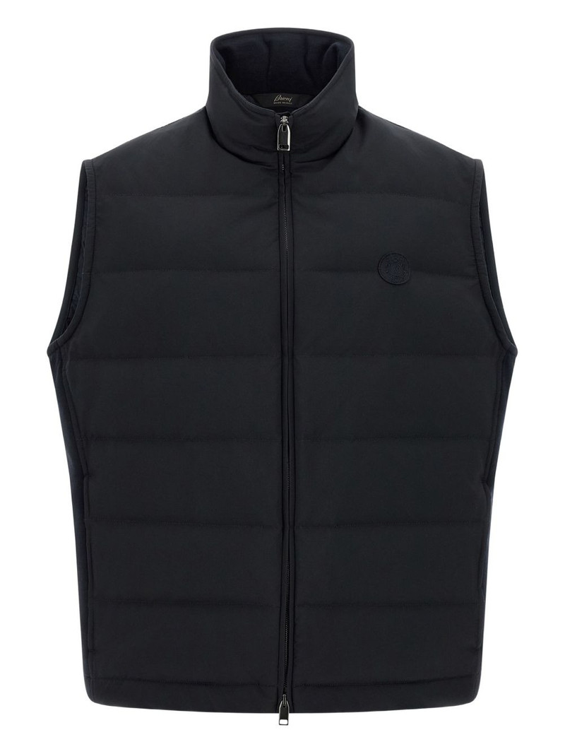 quilted logo-patch gilet 1