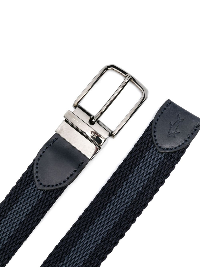 Paul & Shark leather-trim belt outlook