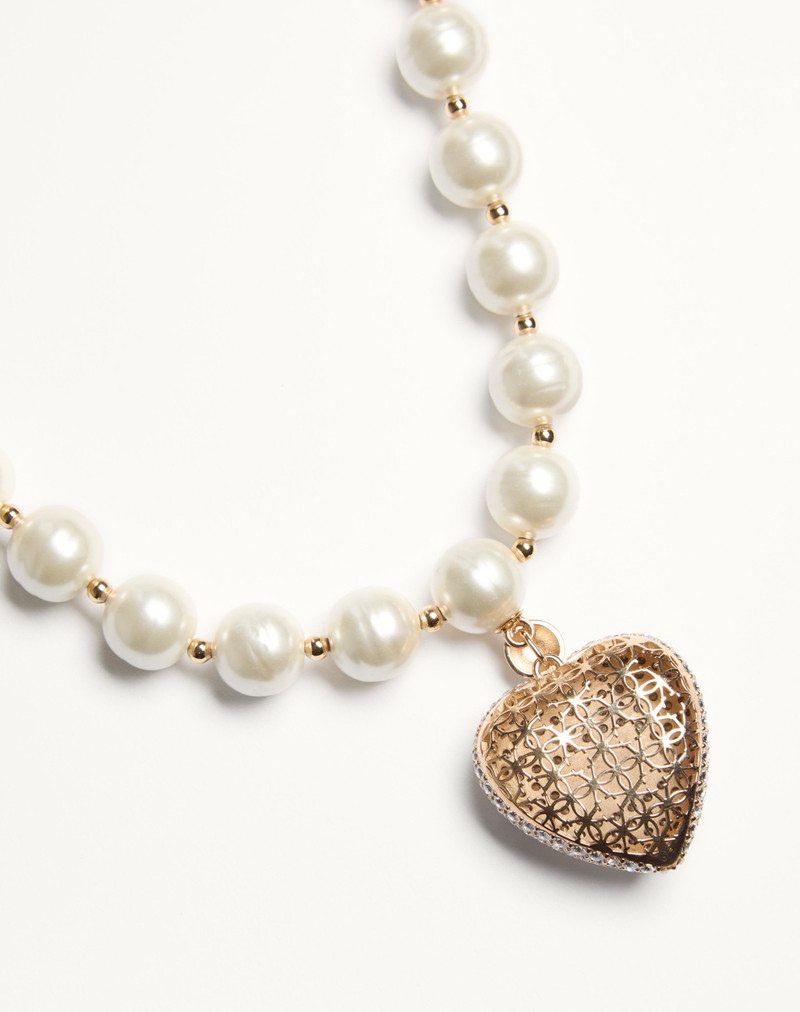 COEUR ROYAL NECKLACE IN METAL, ENAMEL, PEARLS AND SWAROVSKI® CRYSTALS 3