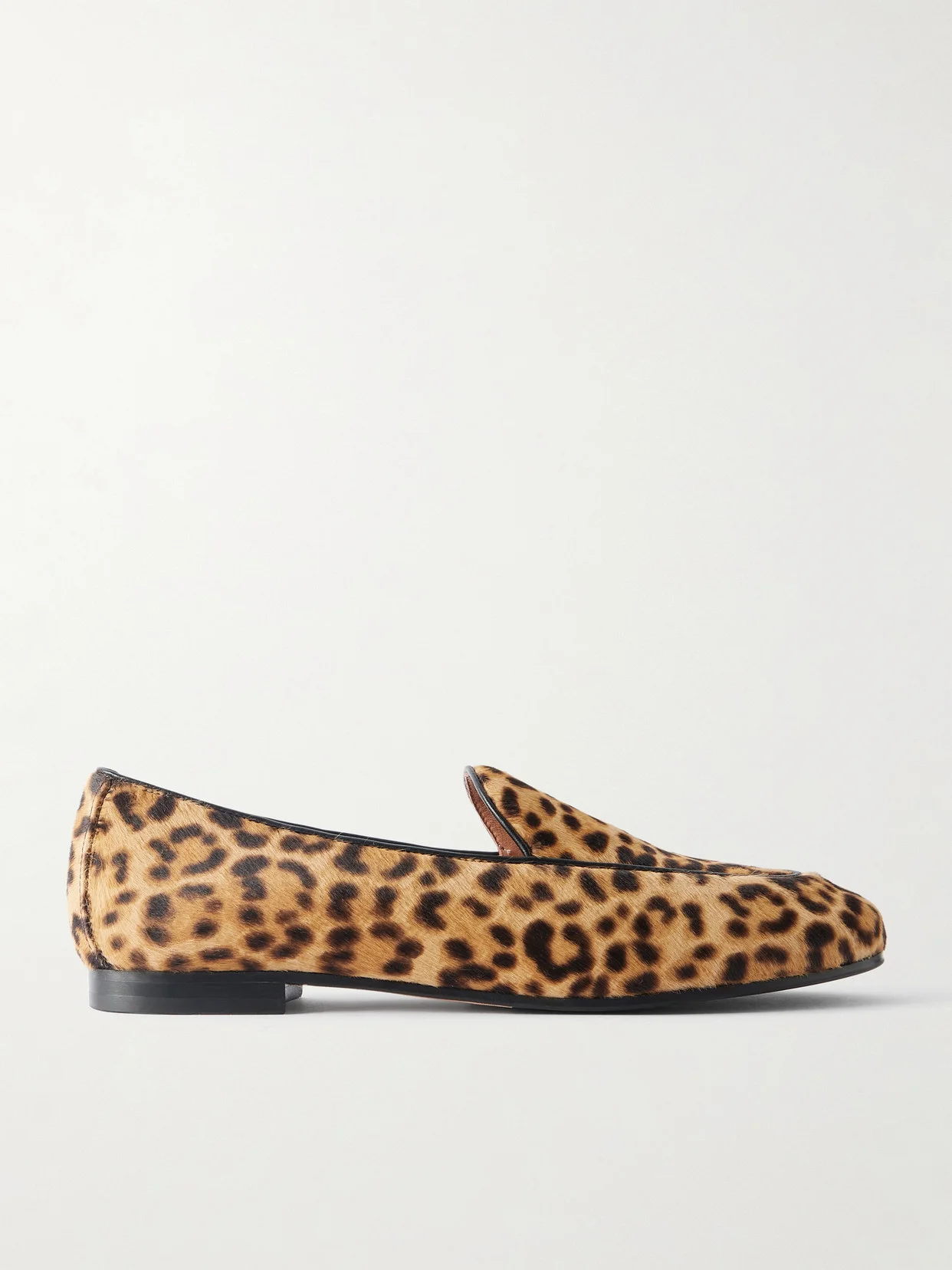 Leopard-print Calf Hair Loafers - 1