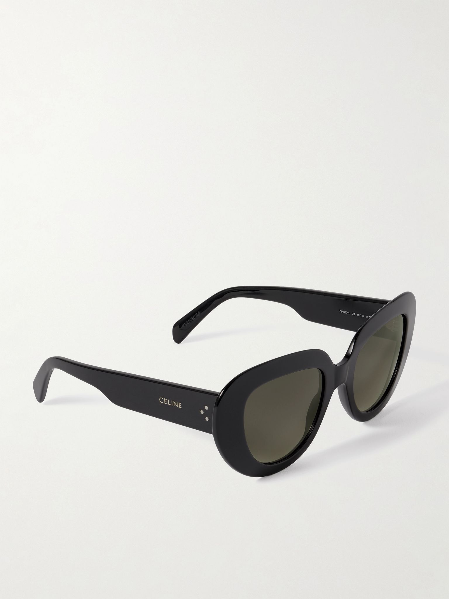 Oversized butterfly-frame acetate sunglasses Black - 3