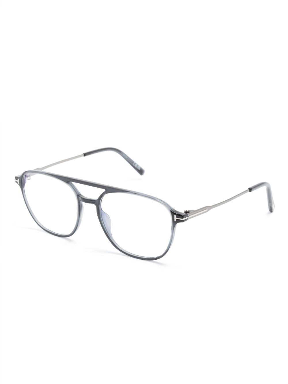 pilot-frame acetate glasses - 2