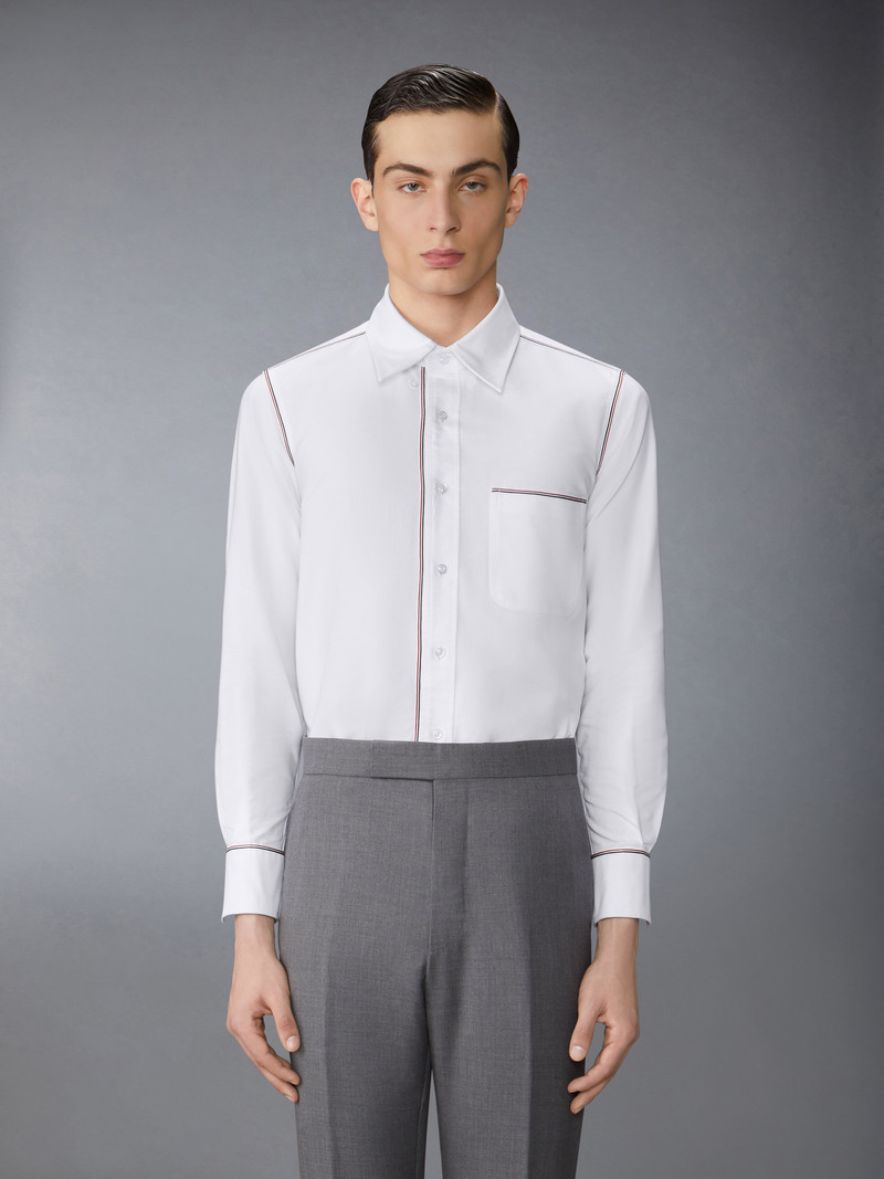Thom Browne Oxford Grosgrain Framing Shirt outlook