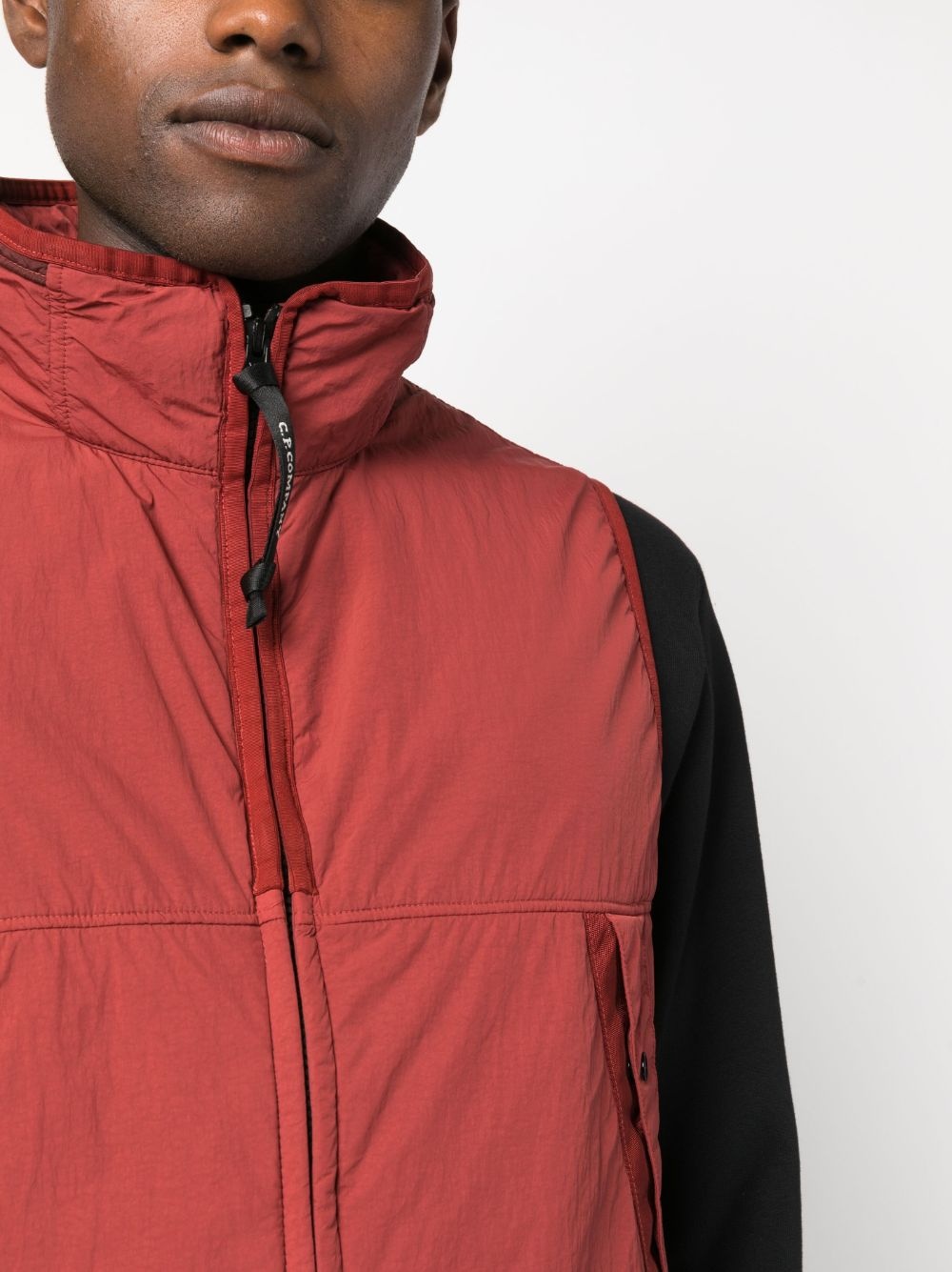 G.D.P. Lens-detail zip-up gilet - 5