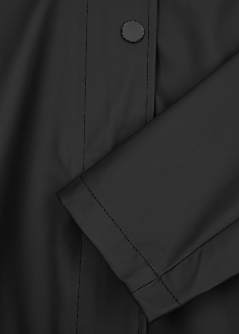 Belted hooded rubberised jacket - 5