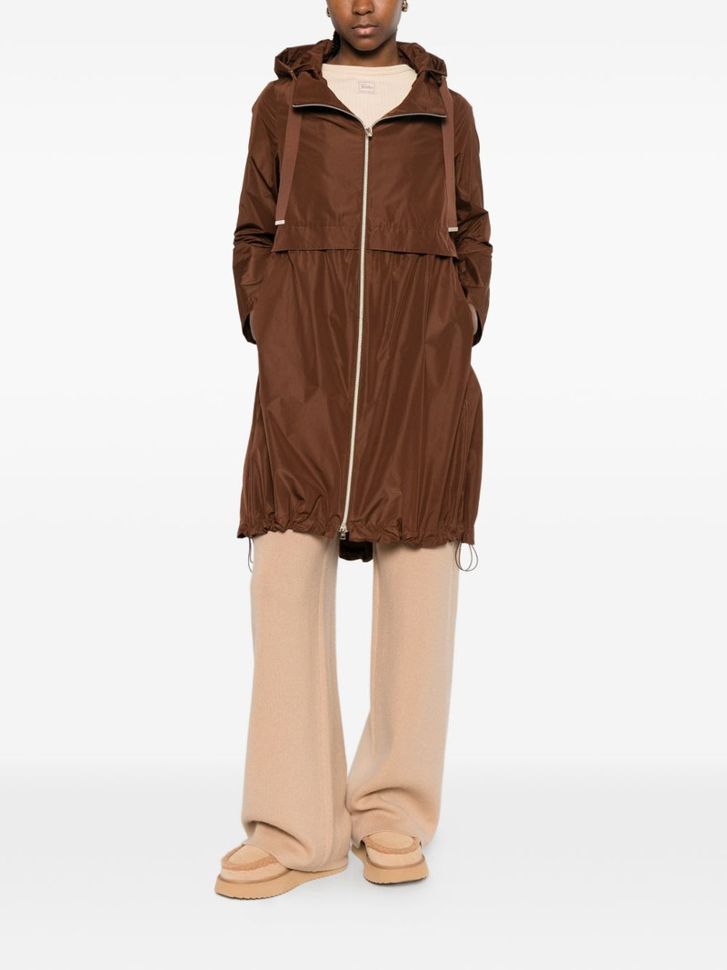 Herno hooded zip-fastening coat outlook