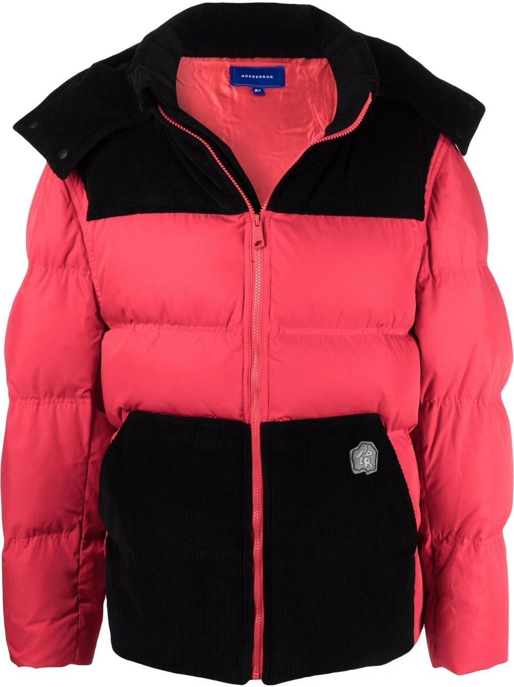 colour-block panelled padded jacket - 1