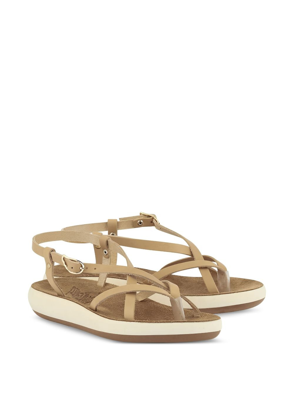 leather crisscross sandals - 2