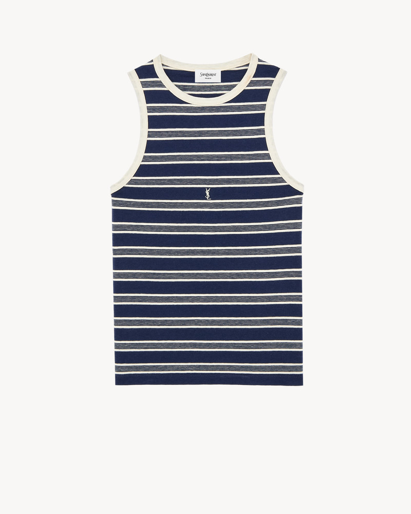 CASSANDRE TANK TOP IN STRIPED COTTON JERSEY 1