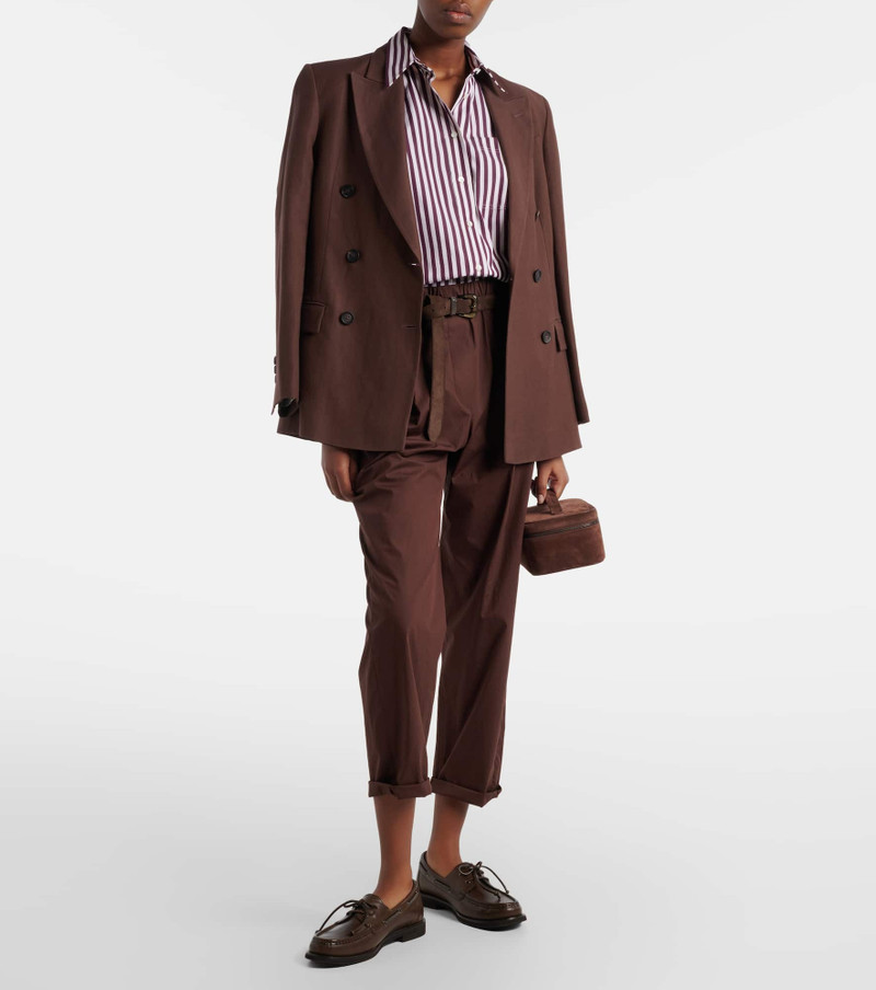 Brunello Cucinelli Monili cotton straight pants outlook