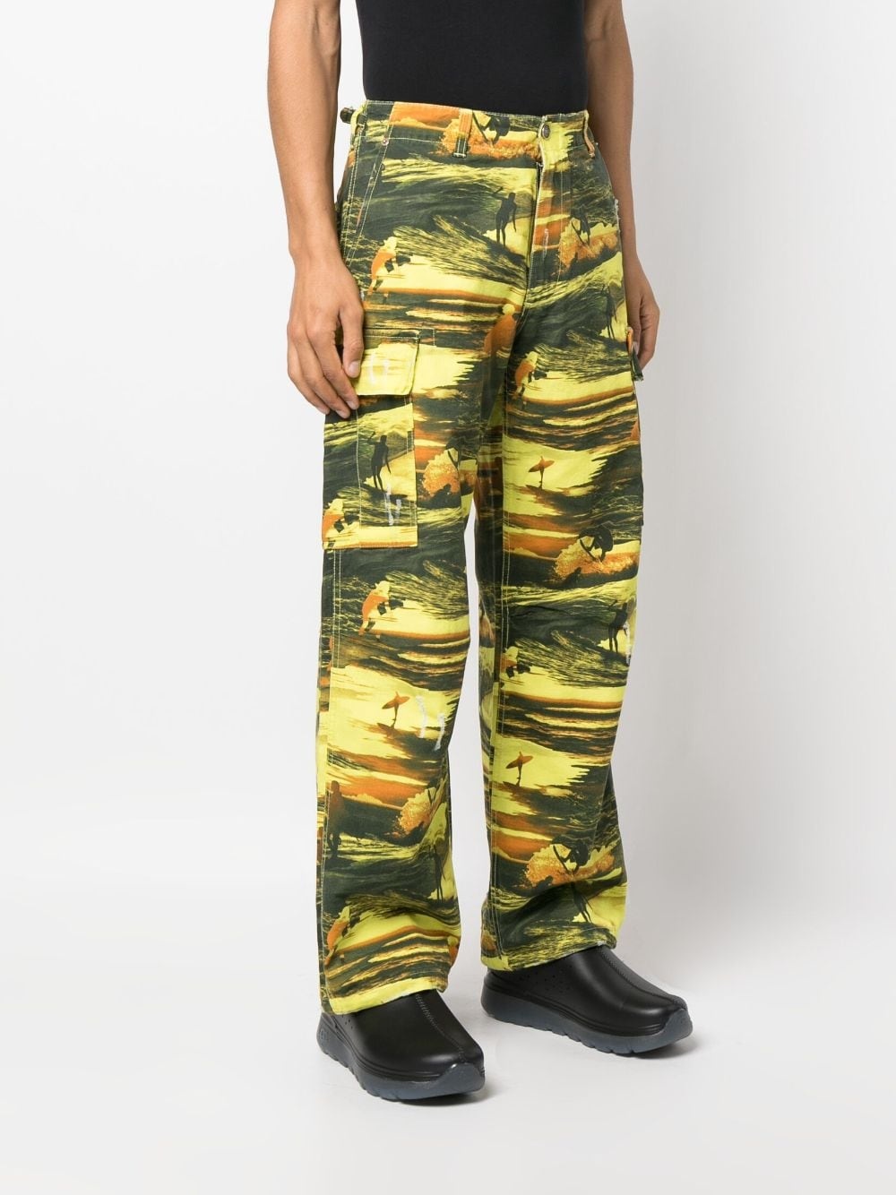 graphic-print cargo trousers - 3