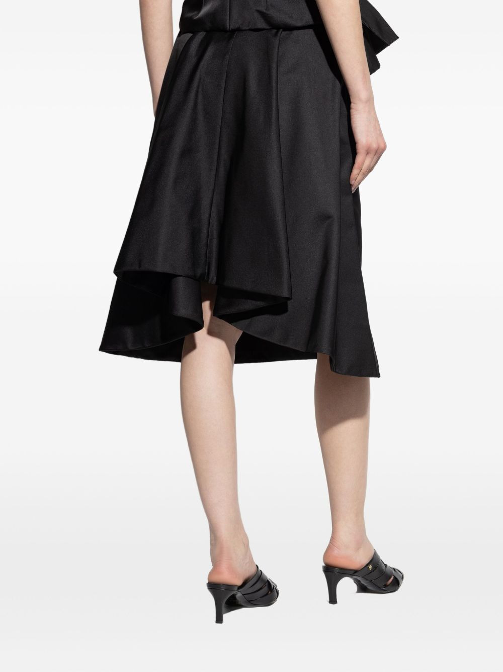 satin A-line skirt - 4