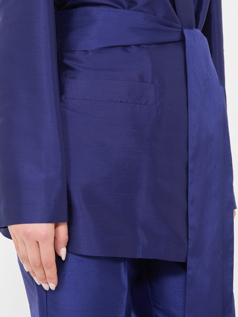 BIACCO Silk shantung tunic - CORNFLOWER BLUE 5