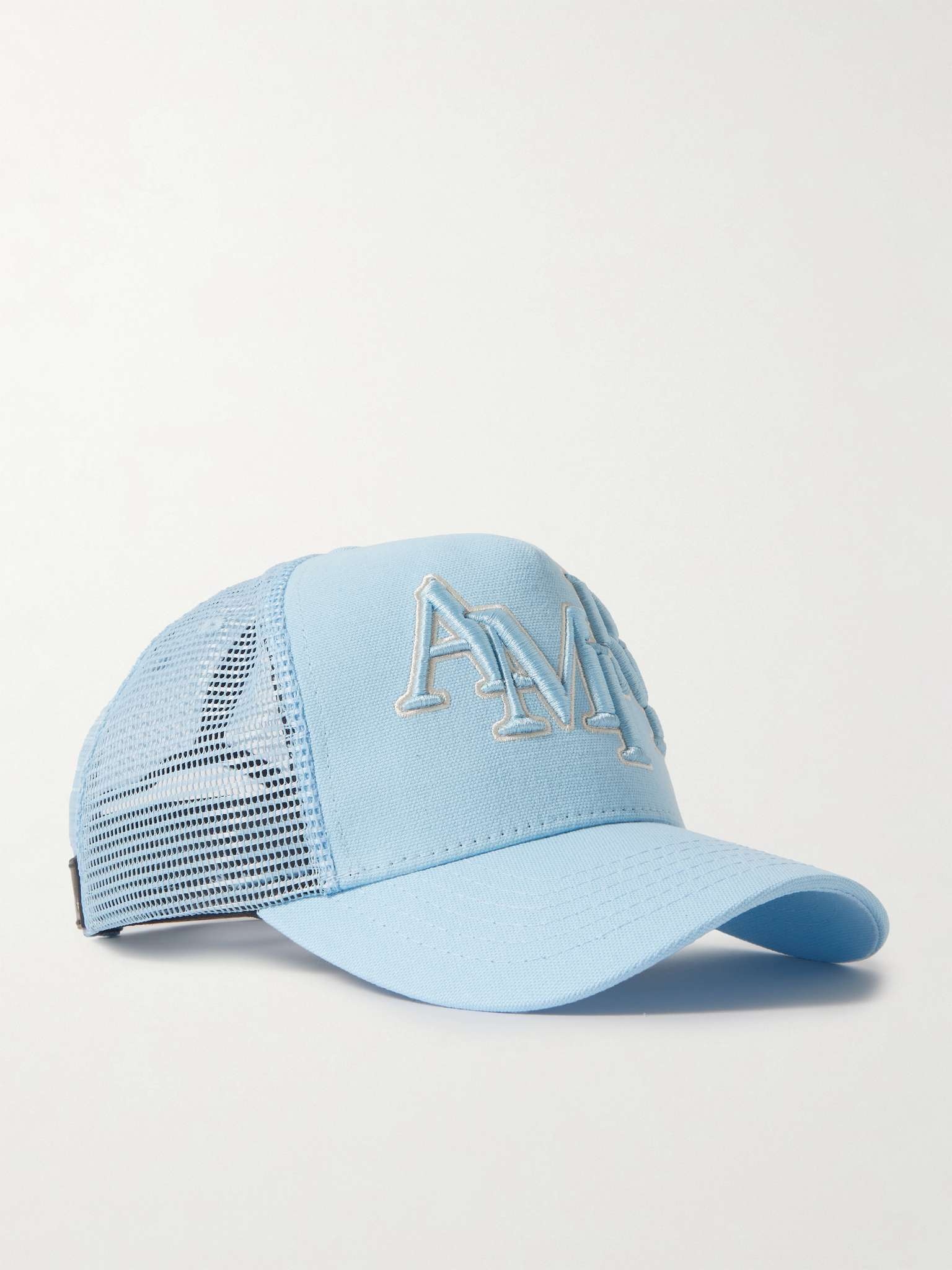 Logo-Embroidered Cotton-Canvas and Mesh Trucker Hat - 1