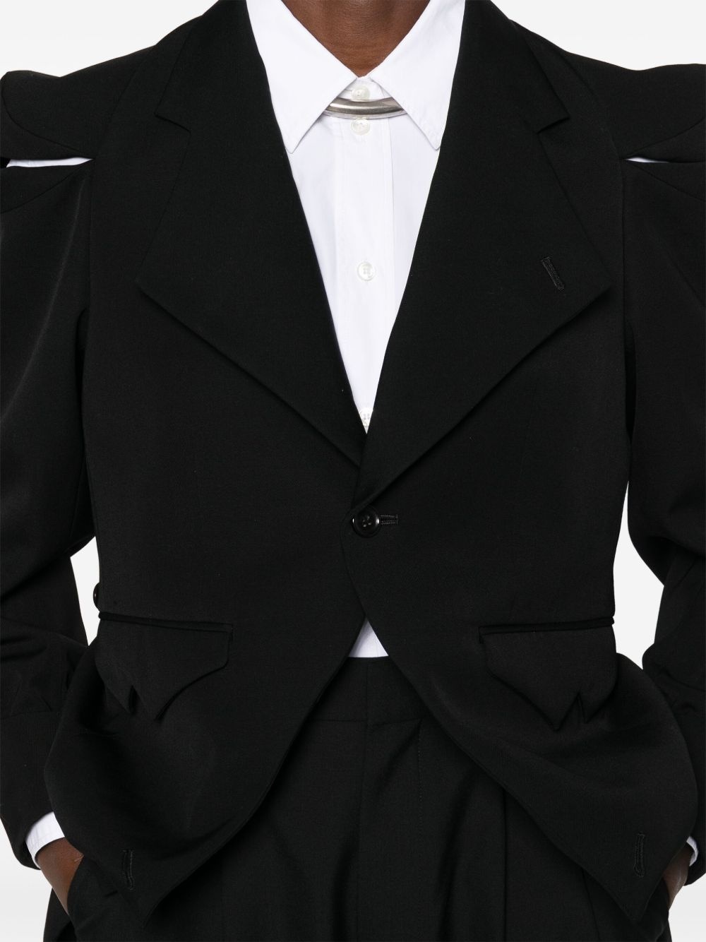 cut-out detailed jacket - 5