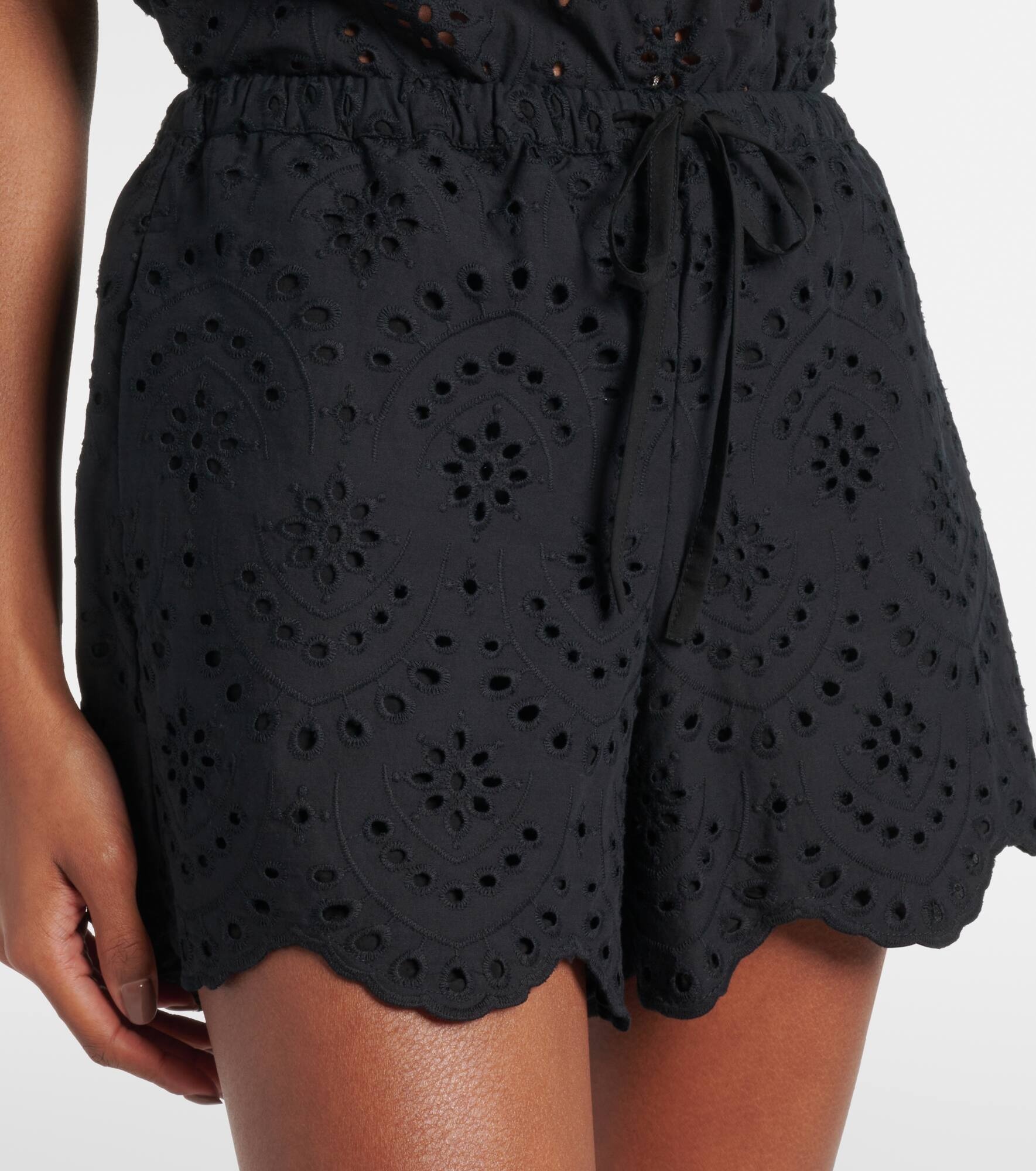 Cruse broderie anglaise cotton shorts - 4