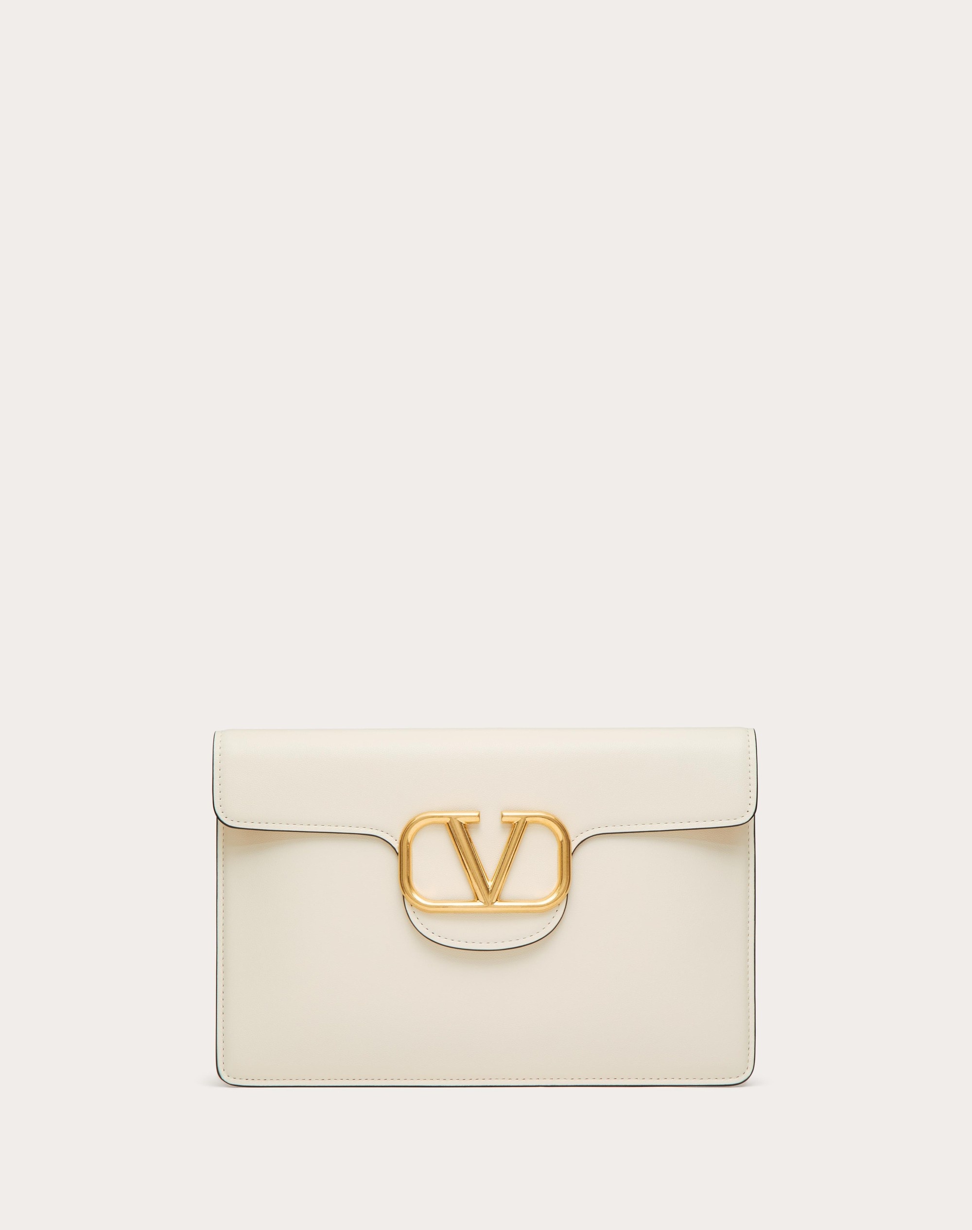 VALENTINO GARAVANI LOCÒ CALFSKIN CLUTCH BAG - 1