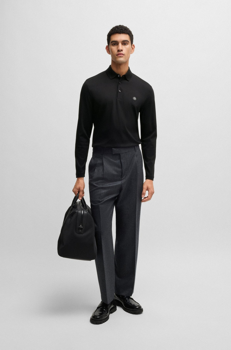 BOSS MERCERIZED-COTTON POLO SHIRT WITH DOUBLE B MONOGRAM outlook