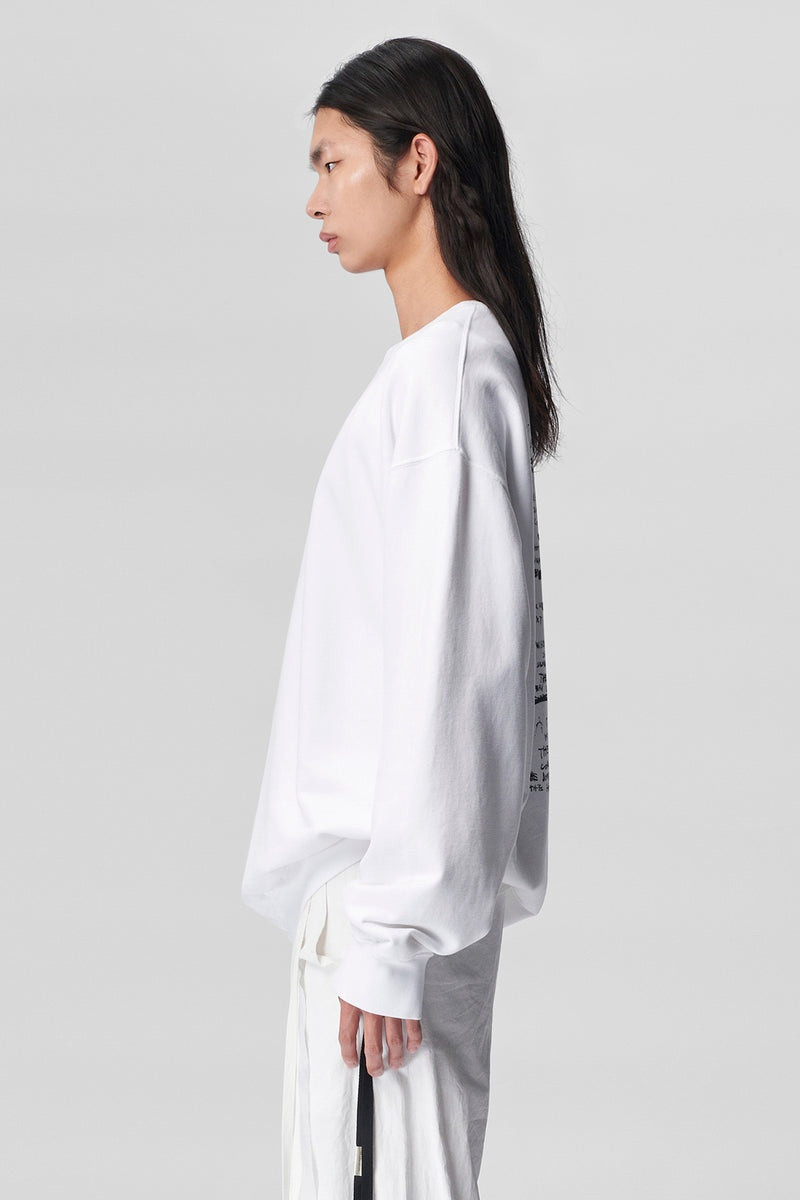 Ann Demeulemeester Stan High Comfort Sweatshirt Poem outlook