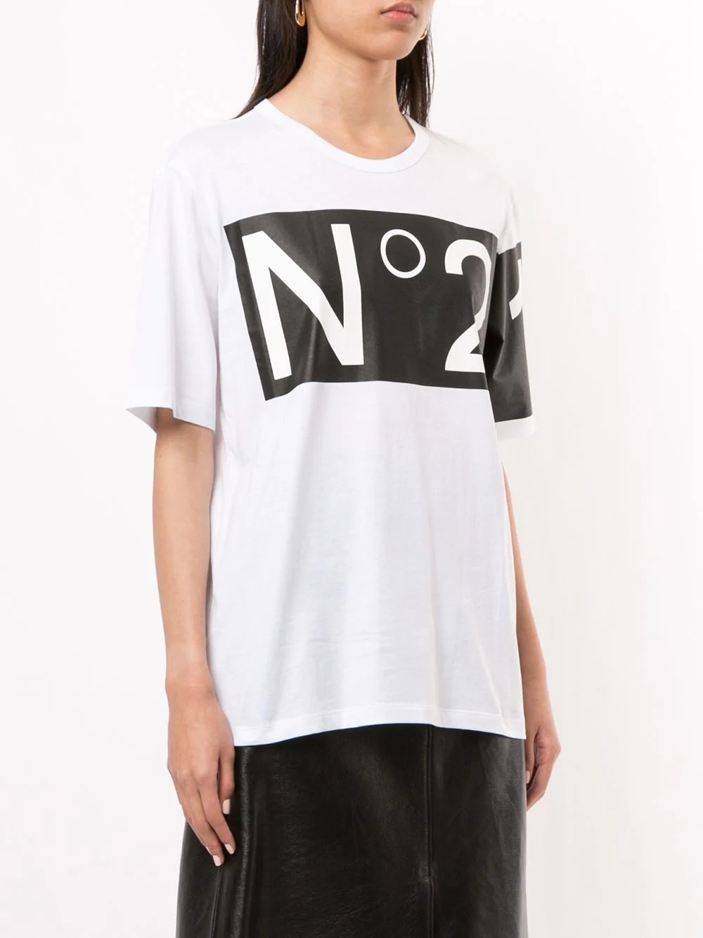 contrast logo print T-shirt - 3