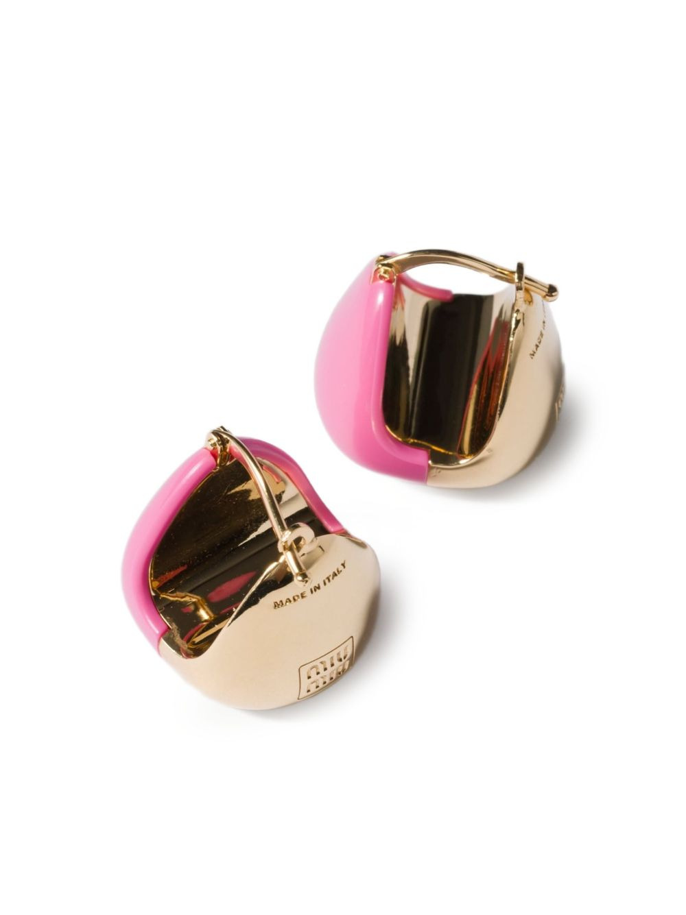 two-tone hoop earrings - 2