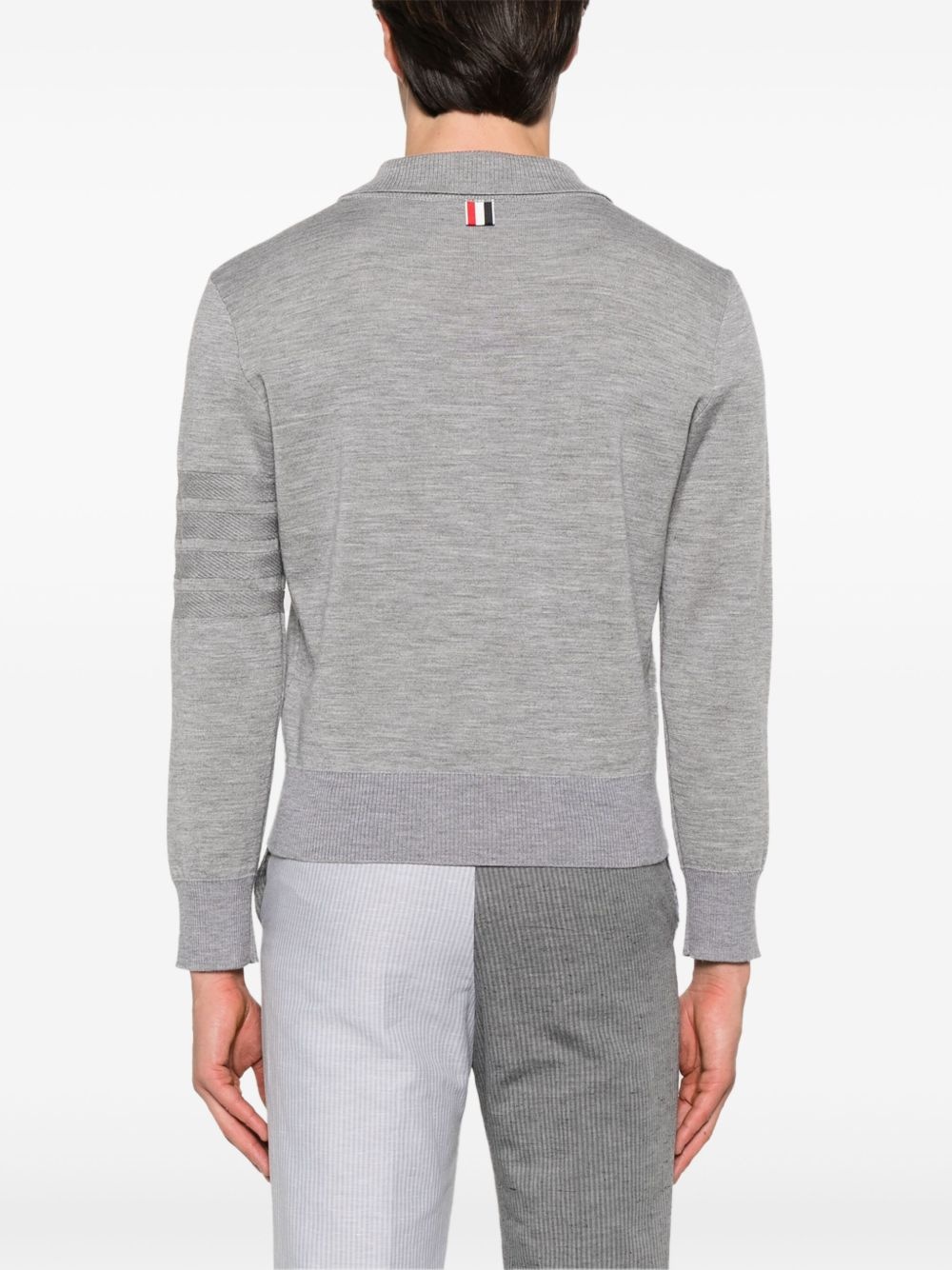 4-Bar stripe zipped polo shirt - 3