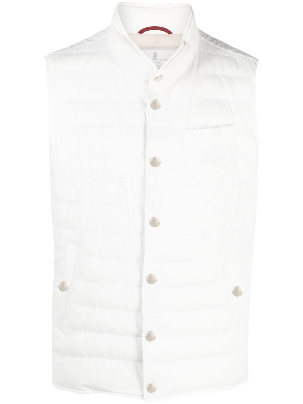 button-up padded vest - 1