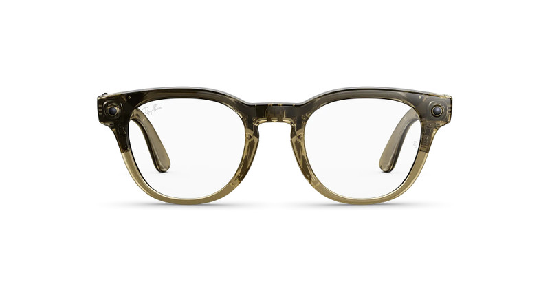 Ray-Ban Meta Scriber Optics (Gen 2), Shiny Transparent Stone Beige, Clear Lenses 1